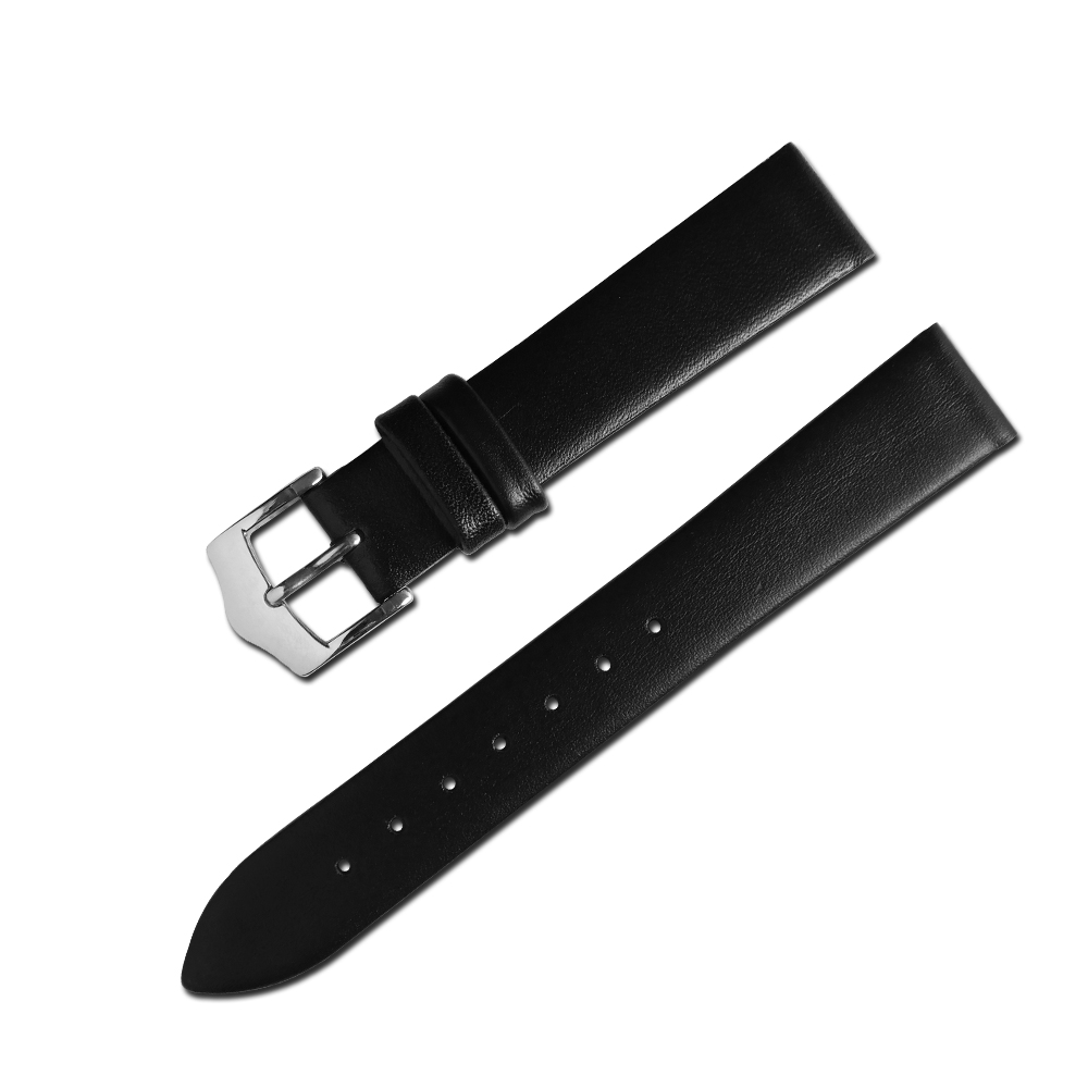 Watchband / 超薄簡約質感別緻舒適真皮錶帶 黑色