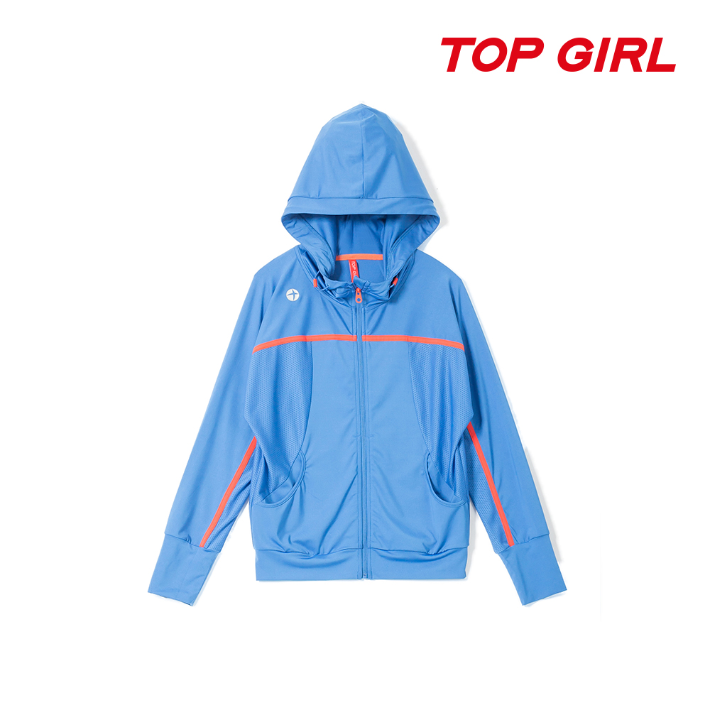 TOP GIRL POLY針織運動外套-中藍