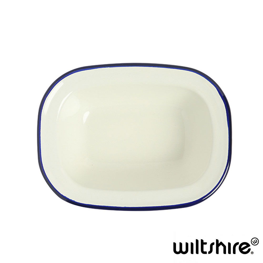 Wiltshire - ENAMEL - 手工琺瑯方形烤盤-200ML(藍)