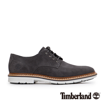 Timberland 男款深灰色素面綁帶休閒鞋