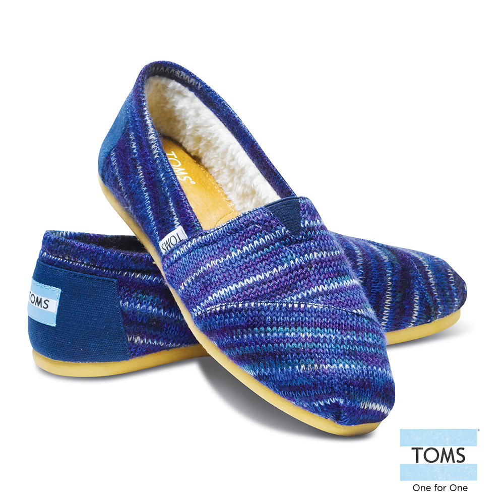 TOMS 經典針織懶人鞋-女款(藍色)