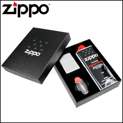 【ZIPPO】原廠禮盒組~附補充油、打火石，可搭配打火機購買