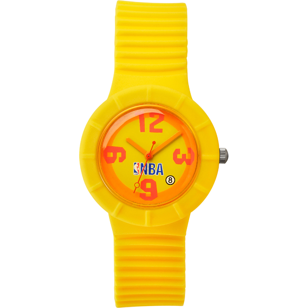NBA 童趣風格運動休閒腕錶-活潑黃/35mm