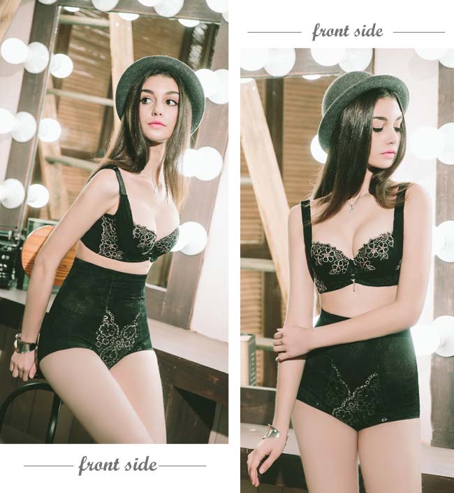 塑褲 立體剪裁雕塑曲線塑身褲-黑 La Queen