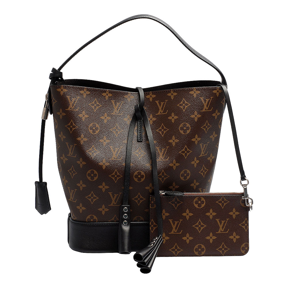 LV M94542 經典NN14 Monogram Idole GM原花手提水桶包(黑色)