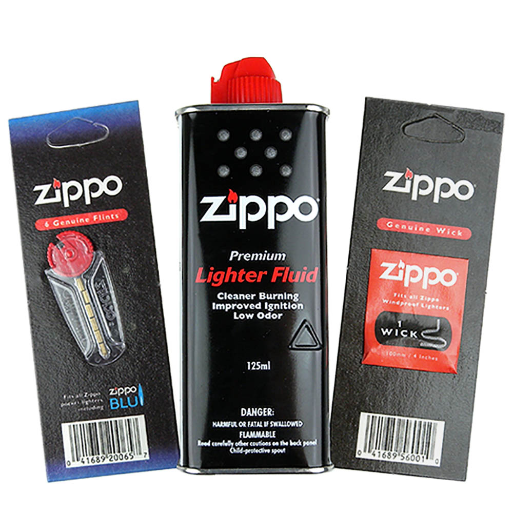 【超值】【ZIPPO】3樣合購優惠組合(小罐補充油 打火石 棉芯) - 打火機/菸具 - @網紅直播人氣商品