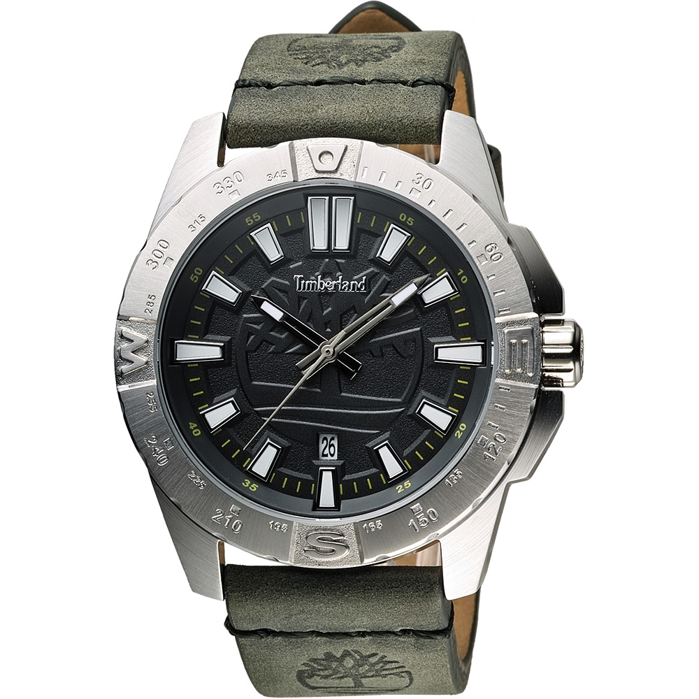 Timberland 復刻時尚腕錶-灰x軍綠/45mm