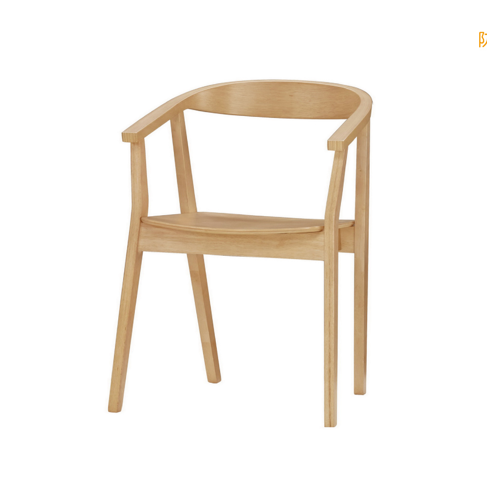 品家居 奧普歐實木餐椅(二色可選)-56x47.5x77cm免組