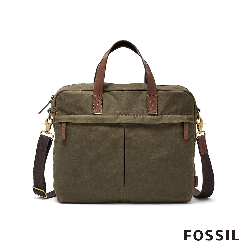 FOSSIL BUCKNER 手提大型工作包-綠色