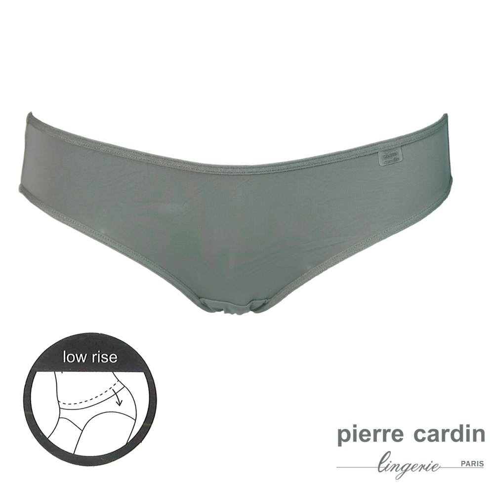 【pierre cardin 皮爾卡登女性內衣】素面超柔感低腰三角褲(墨綠 )