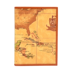 Alviero Martini 義大利地圖包 5卡護照夾-地圖黃