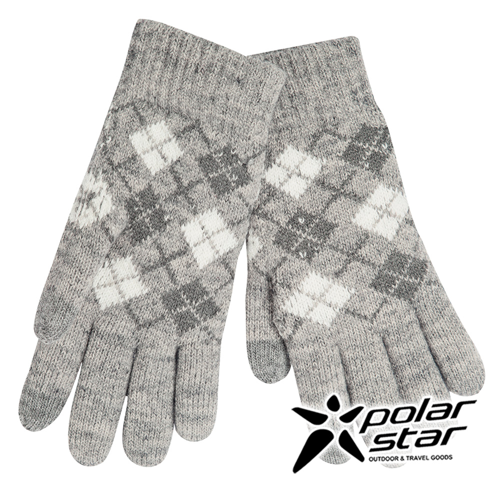 PolarStar 女 觸控刷毛保暖手套『灰』P16634