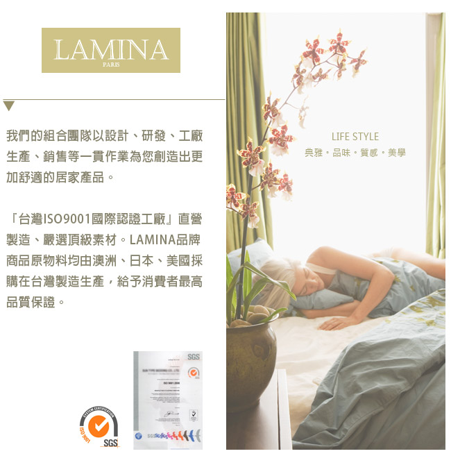 LAMINA防蹣抗菌健康枕-2入