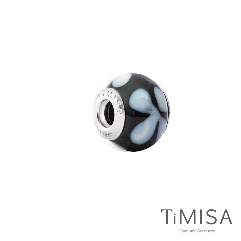 TiMISA《倩影黑(11mm)》純鈦琉璃 墜飾串珠