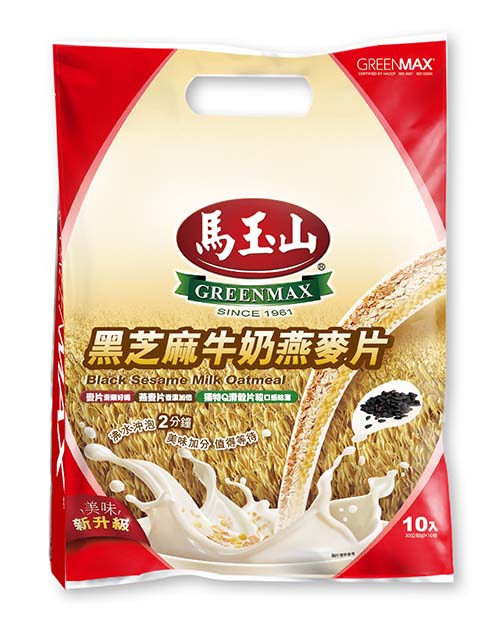 馬玉山 黑芝麻牛奶燕麥片(30gx10入)