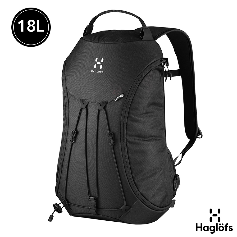 Haglofs Corker Medium 18L 防潑水 多功能後背包 黑