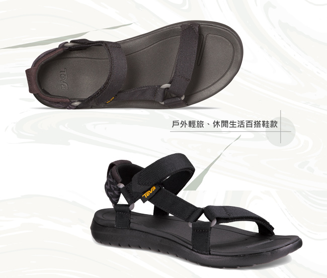 TEVA 美國 女 Sanborn Universal 輕量運動涼鞋 (黑)