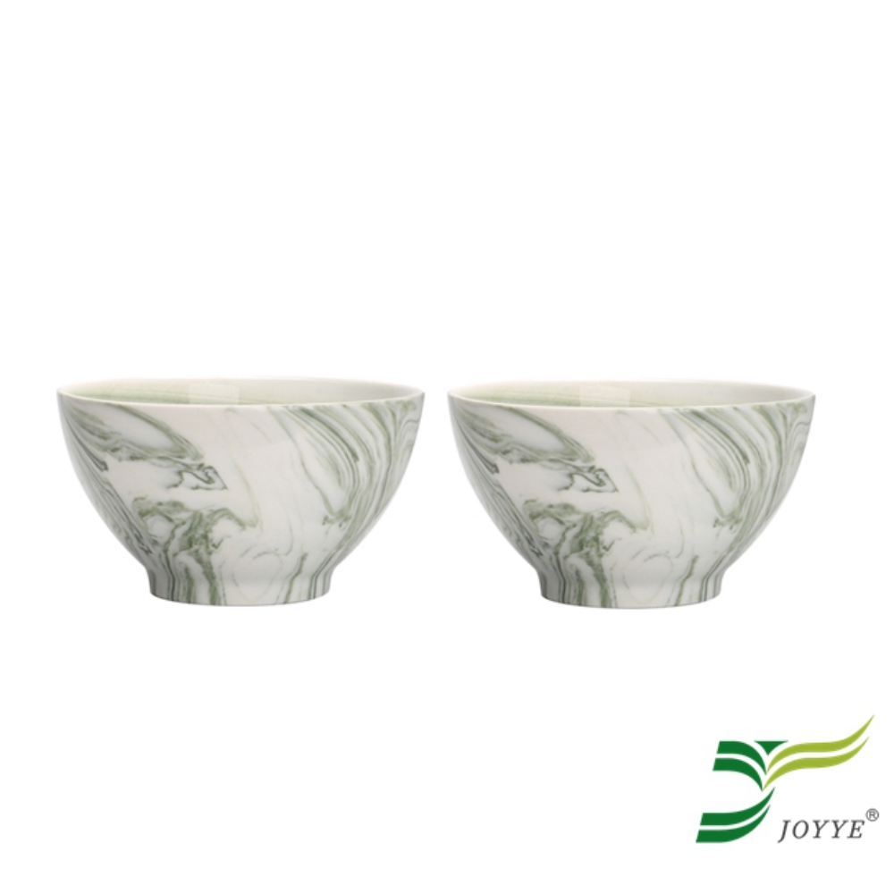 JOYYE陶瓷餐具 畫意碗-綠色(一套2件)