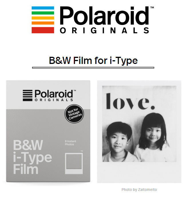 Polaroid B&W Film for i-Type 黑白底片(白框)/2盒