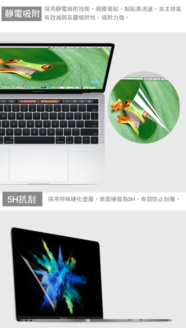 新款MacBook Pro Retina 13吋 霧面高透高硬度5H螢幕保護貼