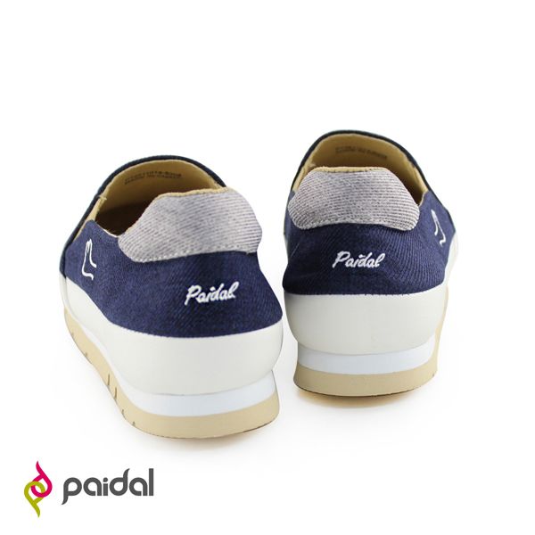 Paidal字母怪獸輕運動休閒樂福懶人鞋-AL藍