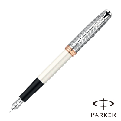 PARKER 派克 SONNET 商籟 高尚系列 羽絨白夾 鋼筆