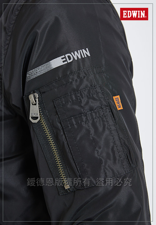 EDWIN 帥氣MA1單層外套-男-黑色