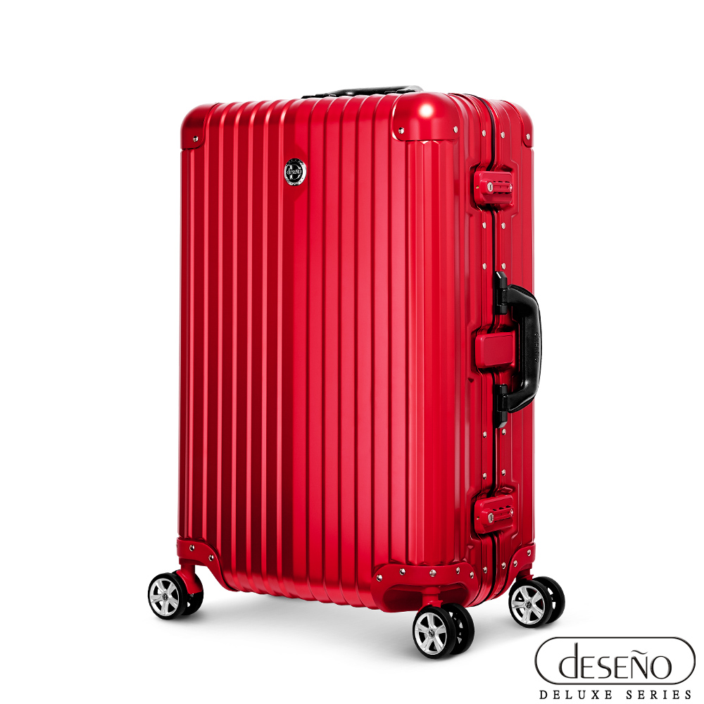 Deseno 時光行者II-25吋Prado 輕量鋁鎂合金旗艦行李箱(紅)