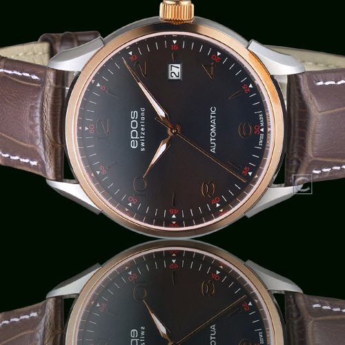 epos Originale 原創系列咖啡情人機械腕錶-咖啡/39mm