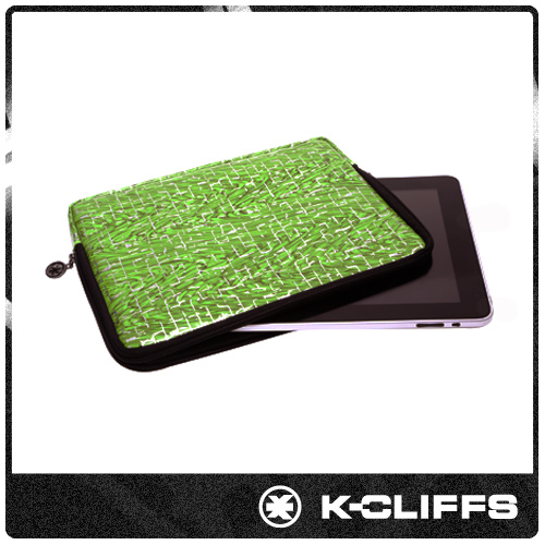 【美國K-CLIFFS】條紋系列筆電防震包(9.7吋)-草地綠