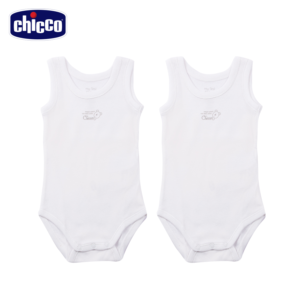 chicco-素色背心連身衣二入