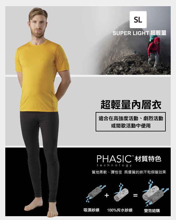 Arcteryx 始祖鳥 男 Phase SL 短袖輕量排汗衣 橘