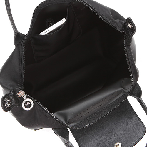LONGCHAMP Le Pliage Neo系列尼龍短手提兩用水餃包(小/黑)