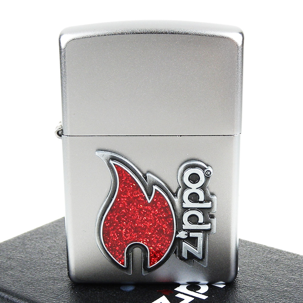 【ZIPPO】美系~Red Flame-紅色火焰圖案設計打火機