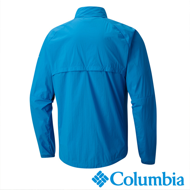 Columbia 哥倫比亞 男款-涼感防潑野跑風衣 藍色(UAE04370BL)