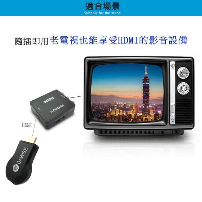 DW HA03高清尊爵黑 HDMI to AV影音轉換器