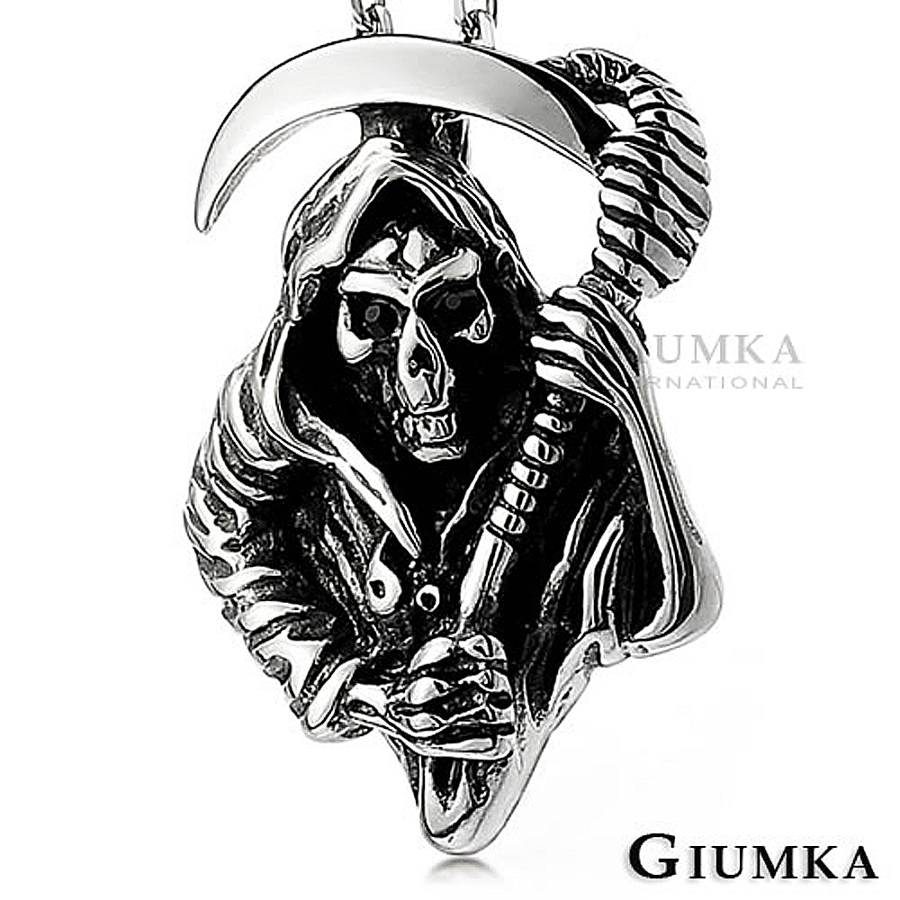 GIUMKA 黑暗使者 白鋼項鍊