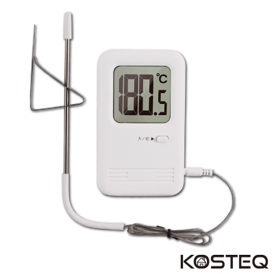 KOSTEQ 棉花糖長線型電子料理溫度計(附針夾)-典雅白