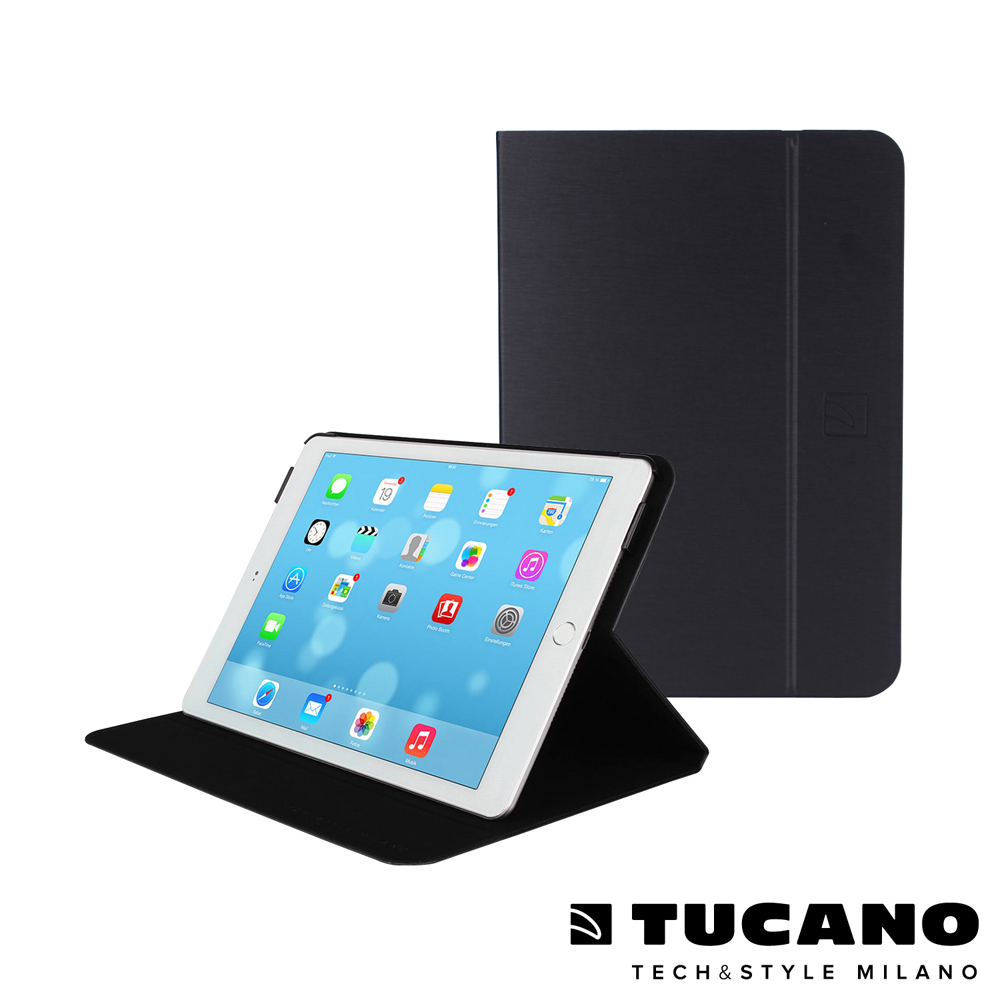 TUCANO iPad Air2 Folio 髮絲紋可站立式保護套