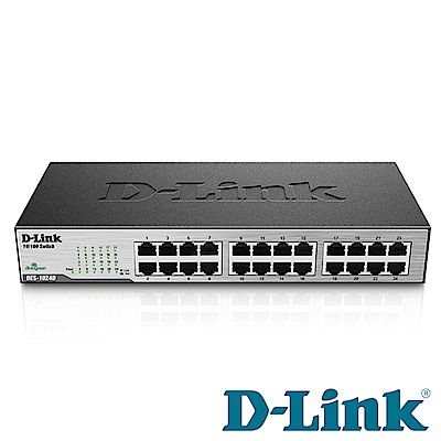 D-Link DES-1024D 24埠10/100Mbps桌上型乙太網路交換器