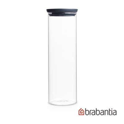 Brabantia 玻璃食物黑蓋儲存罐1.9L