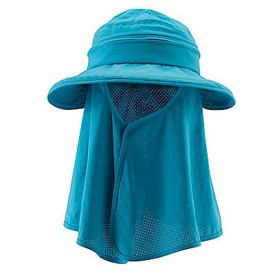 【Wildland 荒野】中性抗UV調節式時尚遮陽帽-藍