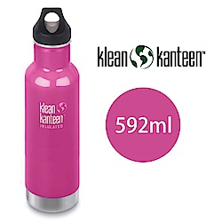 【美國Klean Kanteen】窄口不鏽鋼保溫瓶-592ml-蘭花粉