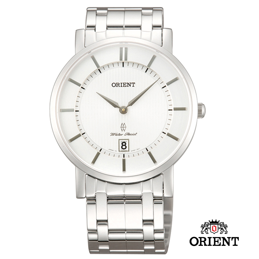 ORIENT 東方錶 SLIM系列 超薄簡約優雅藍寶石鏡面石英錶-白色/38mm