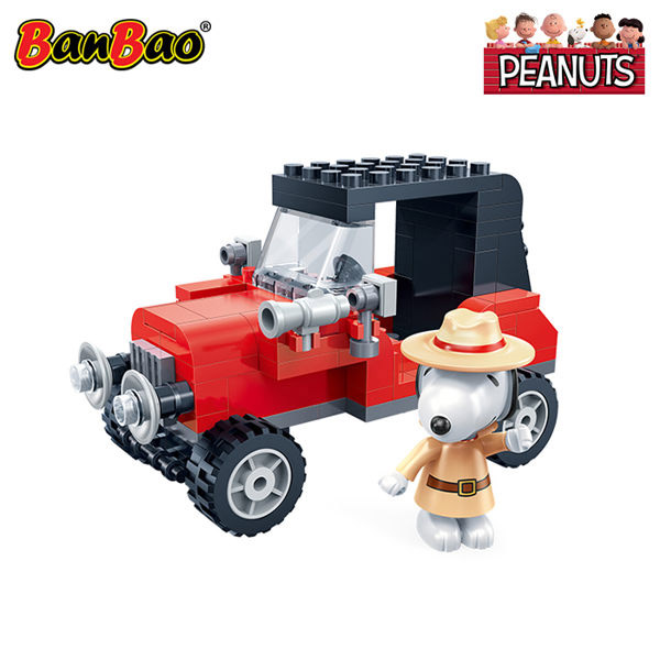 任選 BanBao邦寶積木 史努比系列 Peanuts Snoopy 偵探小車 7527