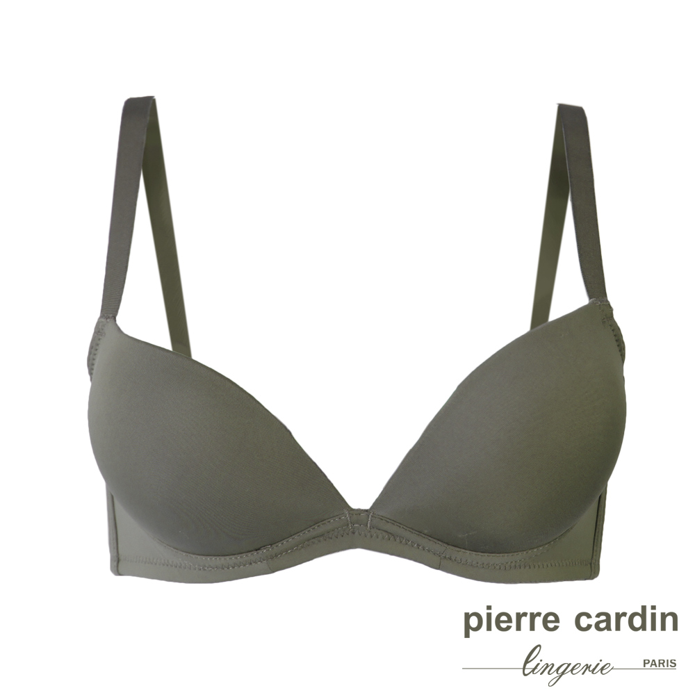 【pierre cardin 皮爾卡登內衣】無痕深V美型內衣 (單件-墨綠)