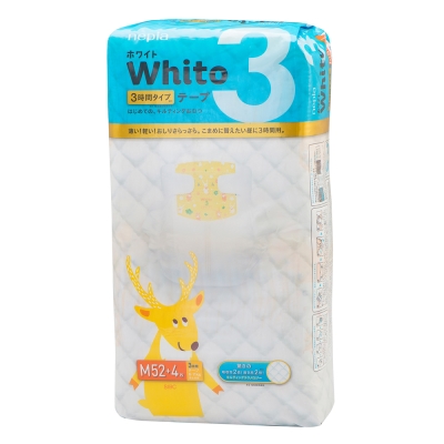 Nepia Whito 王子白色系列紙尿褲 境內版 三小時 M 56片