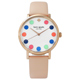 kate spade Metro 美國復刻主流真皮手錶 -白x玫瑰金框x杏粉/34mm product thumbnail 1