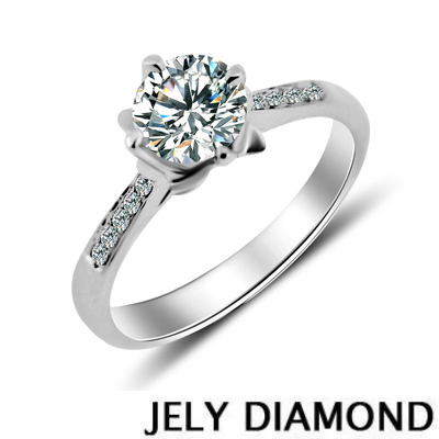 【JELY】甜蜜花語 H&A八心八箭完美車工鑽戒  0.50ct/F/VS2/3EX