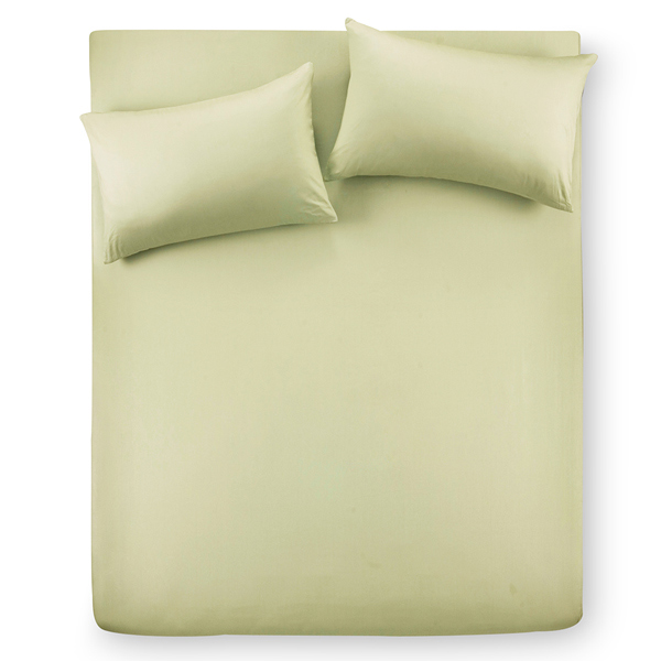 義大利Famttini-典藏原色 加大三件式精梳棉床包組-果綠
